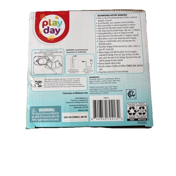 Play Day Torch Bubble Blower with Lights and Music Children Ages 3+ - Picture 4 of 4